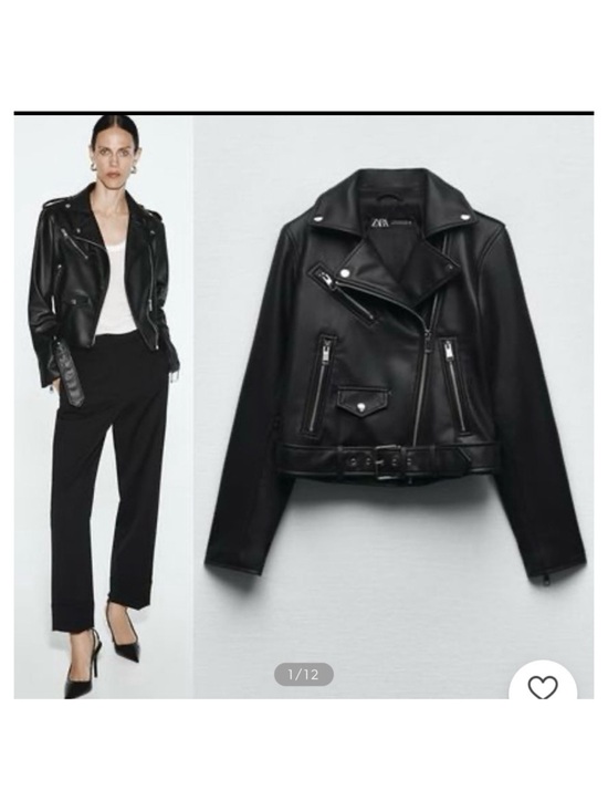 Zara Jackets & Blazers - Zara Black Moto Faux Leather Biker Jacket
